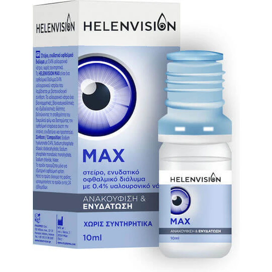 HELENVISION Max Ophthalmic Solution With 0,4% Sodium Hyaluronate, 10ml