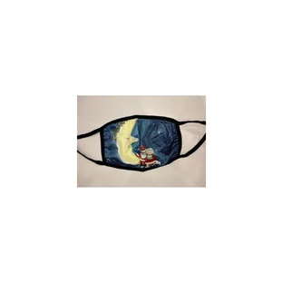 Maschera in tessuto ROYALTY Edizione X-Mas per bambini Luna Blu x1