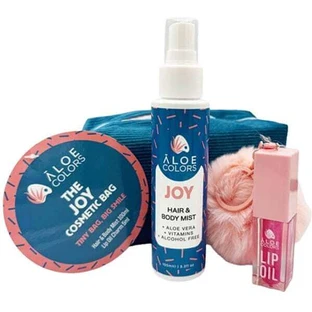 ALOE+COLORS Promo The Joy Kosmetiktasche Hair & Body Mist, 100ml, Charm Hand Oil, 5ml & Body Bag