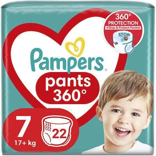 PAMPERS Pants 360° Pants No. 7 Pour 17+ kg 22 Pieces