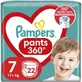 PAMPERS Pants 360° Pants No. 7 Pour 17+ kg 22 Pieces