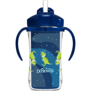 DR. BROWN`S Warm Cup With Straw Blue 12+ Months 300ml TC 01202