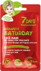 7DAYS Romantic Saturday Sheet Mask Glow Mask Voor Een Doffe Huid Met Sanguine & Papaja, 28g