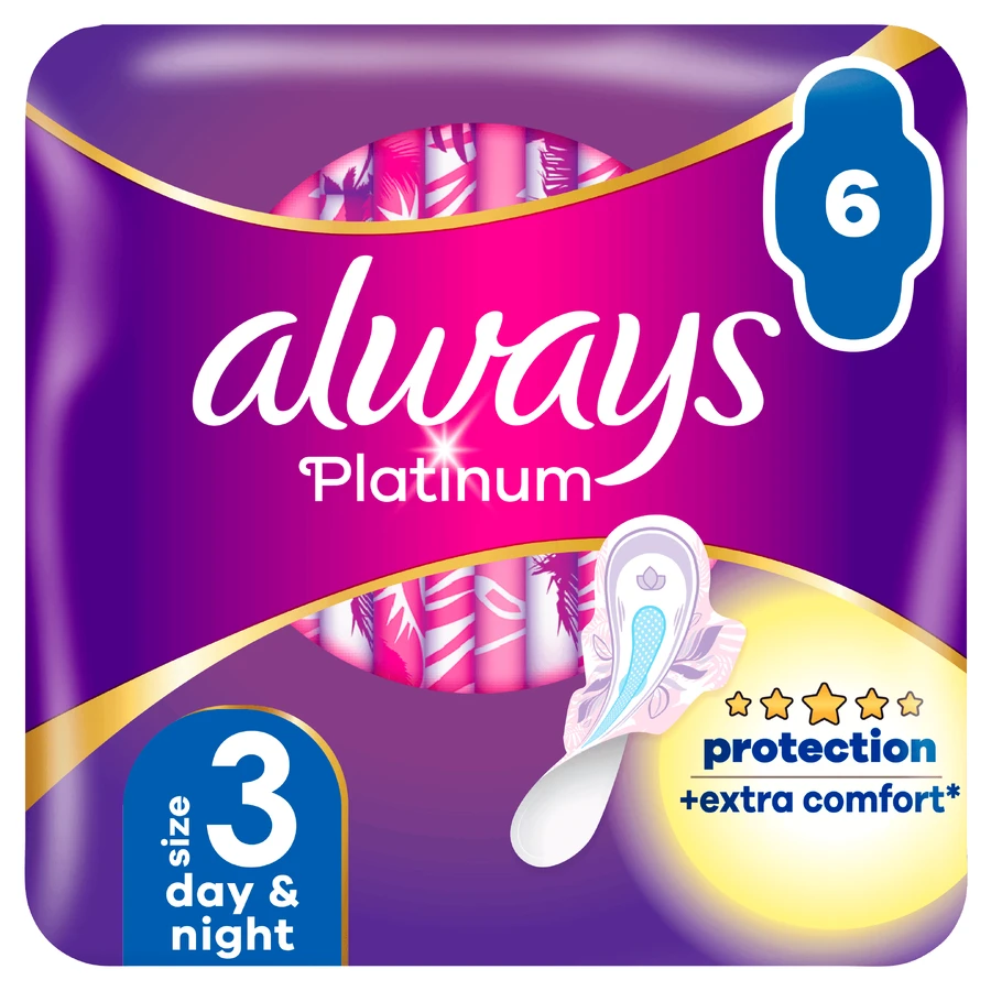 ALWAYS Platinum Día y Noche (Talla 3) 6 servilletas