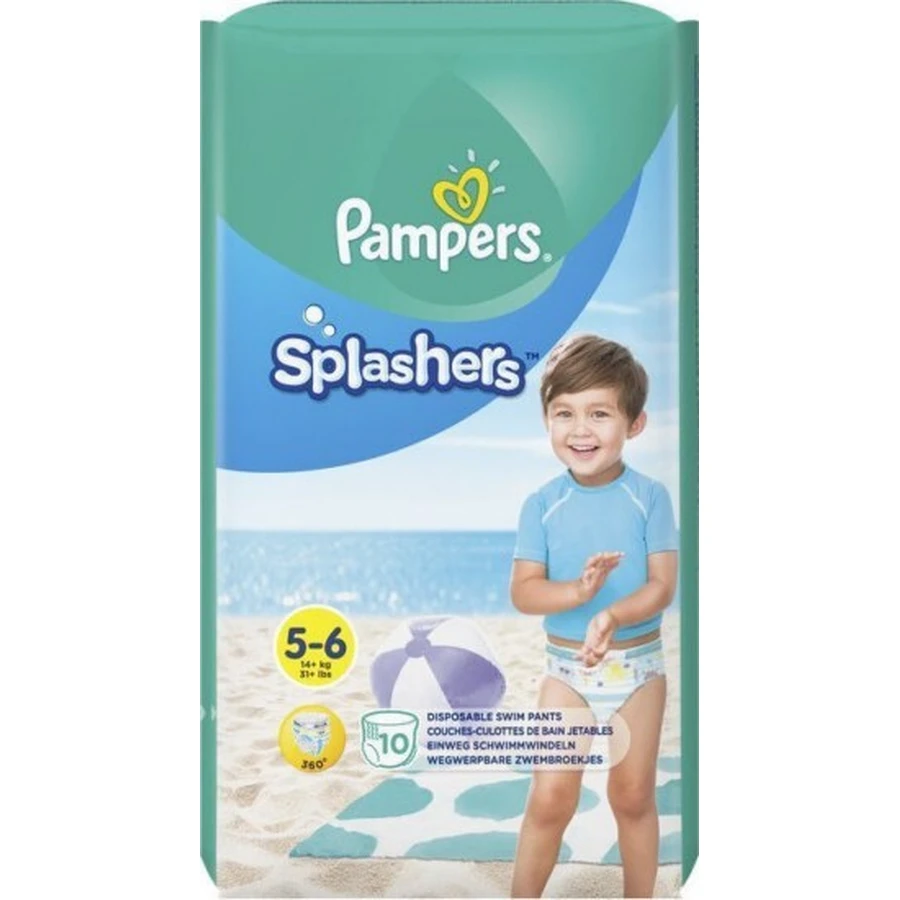 PAMPERS Couches pour bébés-Maillots de bain pour les éclaboussures en toute sécurité No.5-6 14+Kgr 10 pièces