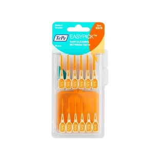 TEPE EasyPick Verstärkte elastische Zahnstocher Größe XS/S (Orange) x36 Stück & Reiseetui