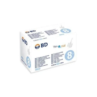 BD Thin Wall Insulin Needles 31G x 8mm 100 Pieces