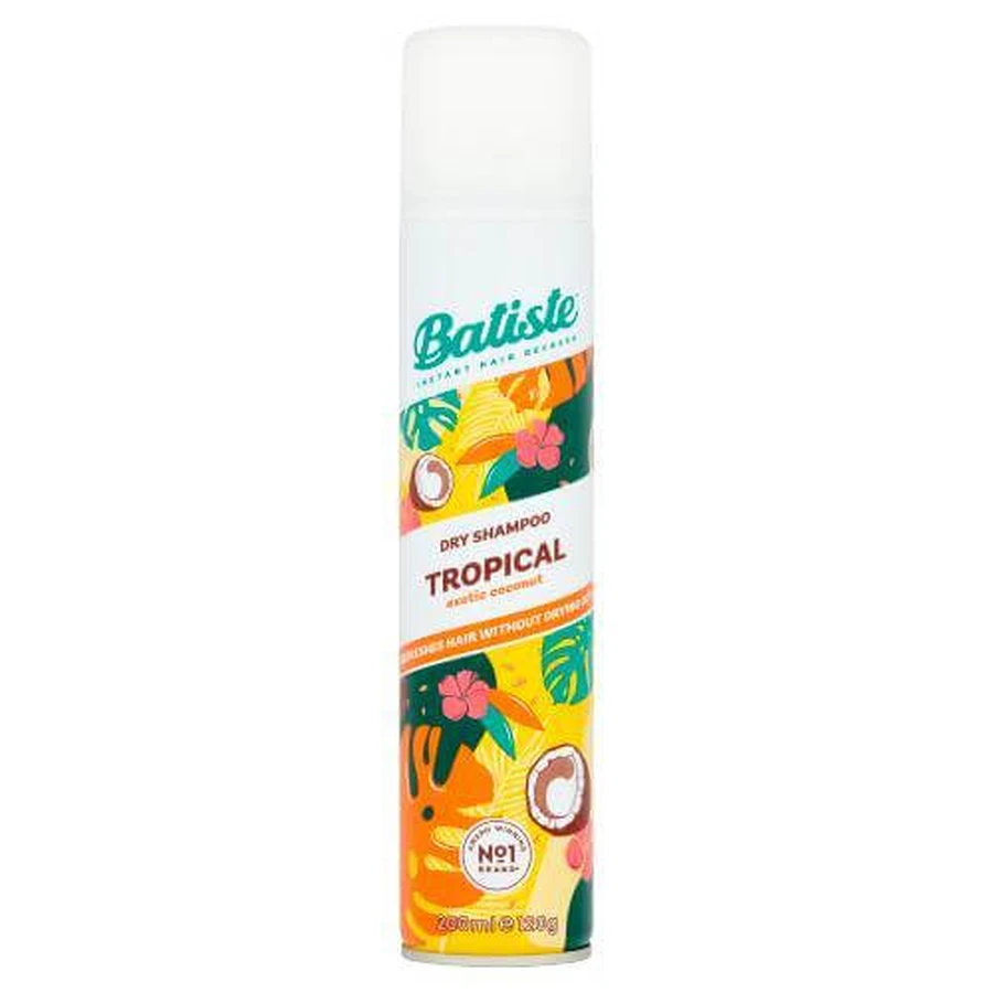BATISTE Tropisches Kokosnuss-Trockenshampoo für alle Haartypen, 200ml