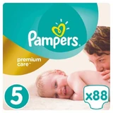 PAMPERS Baby Pañales Premium Care No.5 11-18Kgr 88 piezas Mega Pack