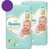 PAMPERS Premium Care 1+1 Luiers met Kleefkracht Nr. 3 Voor 6-10kg 120 stuks ( 2 Verpakkingen van 60 stuks )