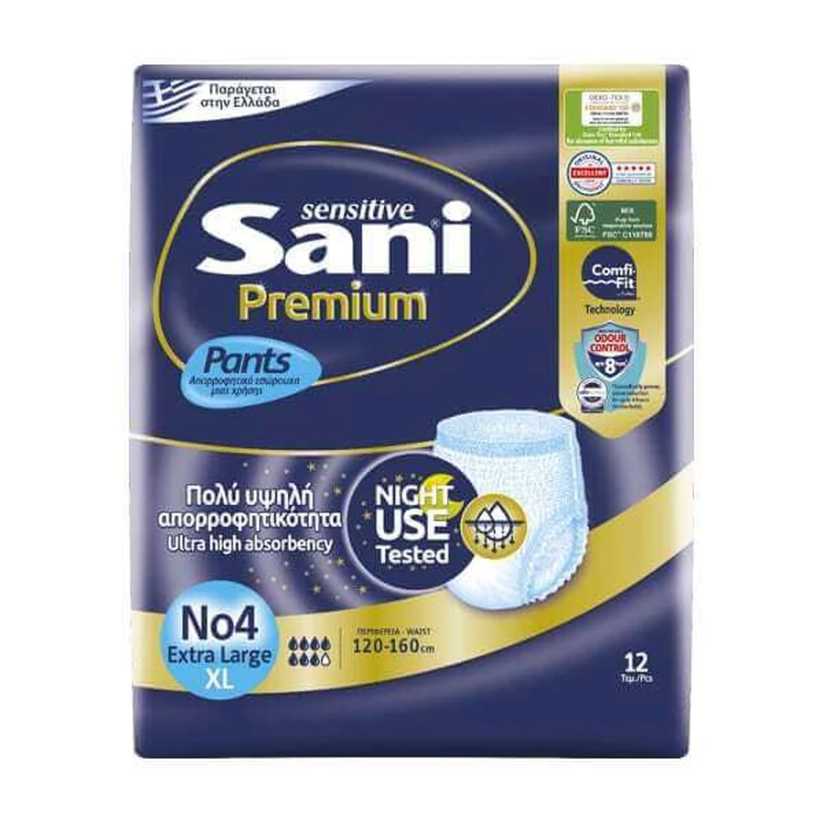 SANI Premium Pants No4 X-Large 102-160cm 12 Pieces