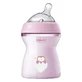 CHICCO Natural Feeling Plastic Bottle with Silicone Nipple for 2+ Months 250ml Pink [81323-10]