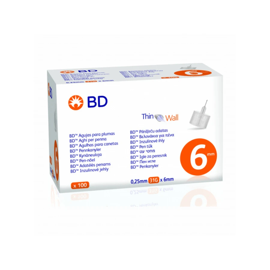 PARAPHARM BD Needles for Insulin Pens 6mm 31G x100