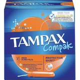 TAMPAX Compak Super Plus Tampons avec applicateur pour un débit accru 16 pièces