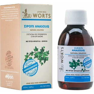 JOHN NOA Worts Anasoliq No2 Ademhalingswegen siroop Aardbei-Vanille smaak, 150ml - Verloopt op 06/2026