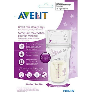 PHILIPS Avent Breast Milk Storage Bags x25 180ml