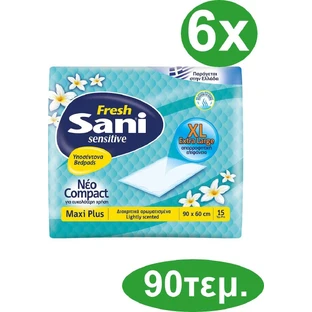 SANI Fresh Maxi Plus 60x90cm 90 stuks ( 6 Verpakkingen van 15 stuks )