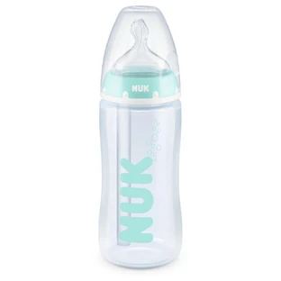 NUK Anti-Colic Professionele Anti-Colic Temperatuur Controle Fles met Temperatuur Controle Indicator en Siliconen Speen voor 0-6 Maanden, 300ml