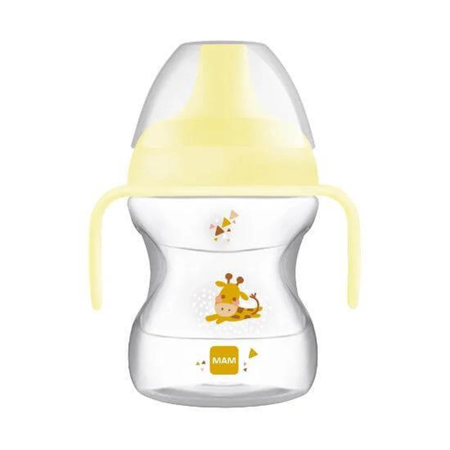 MAM Taza Aprende a Beber Animales Salvajes para mayores de 6 meses Amarillo 190ml