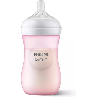 AVENT Natural Response Plastic Bottle for 1+ Months, Pink 260ml [SCY903/11]