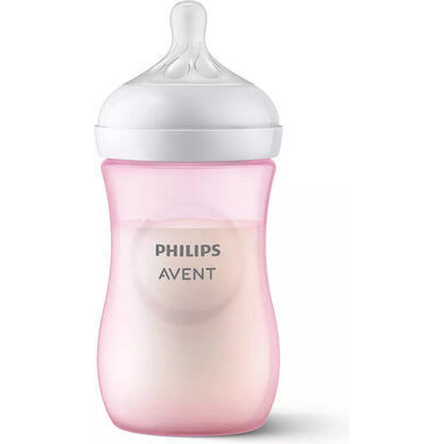 AVENT Natural Response Plastic Bottle for 1+ Months, Pink 260ml [SCY903/11]