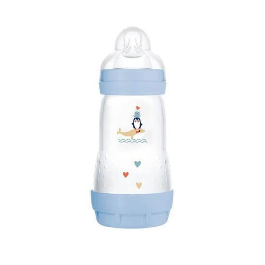 MAM Kunststoff-Flasche Easy Start Anti-Colic mit Silikon-Liner 2+ Monate 260ml [351SBc]