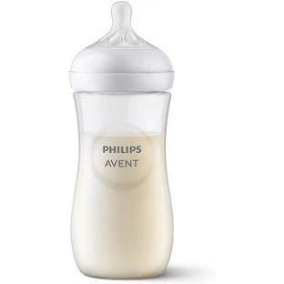 AVENT Natural Response Plastic Fles met Siliconen Speen voor 3+ Maanden 330ml [SCY906/01]