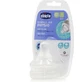 CHICCO Tetina Fisio Anticólico Flujo Lento Tetina Silicona Para 0+, 2 piezas