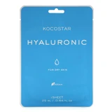KOCOSTAR Hyaluronic Sheet Face Mask Face Mask With 6 Different Types of Hyaluronic Acid 1 Pieces