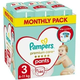 PAMPERS Premium Care Broekjes Nr.3 Maandverpakking (6-11kg) Broekjes 144 Stuks