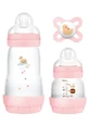 MAM Starter Set Easy Start Anti-Colic pour 0+ mois Biberon en plastique avec tétine en silicone 260ml &amp; 130ml &amp; Sucette Start