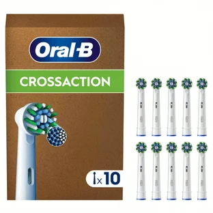 ORAL B Pro Cross Action Replacement Electric Toothbrush Heads 10 Pieces