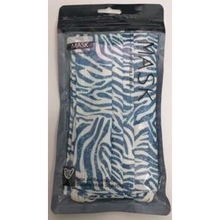 ROYALTY Chirurgische Masken 3 Blätter Persönlicher Schutz Weiß & Blau Zebra x10