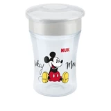NUK Cup Magic Disney Mickey Plastikbecher mit Rand & Deckel für 8+ Monate 230ml [10.255.425] - Grau