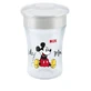 NUK Cup Magic Disney Mickey Plastikbecher mit Rand & Deckel für 8+ Monate 230ml [10.255.425] - Grau