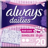 ALWAYS Dailies To Go Normal Fresco Uso Diario 20 unidades