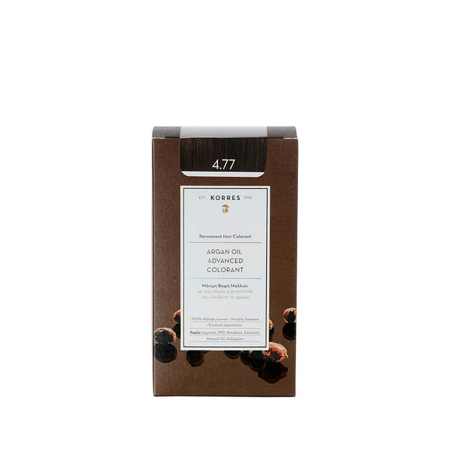 KORRES Argan Oil Advanced Colorant Hair Dye 4.77 Dark Chocolate 50ml