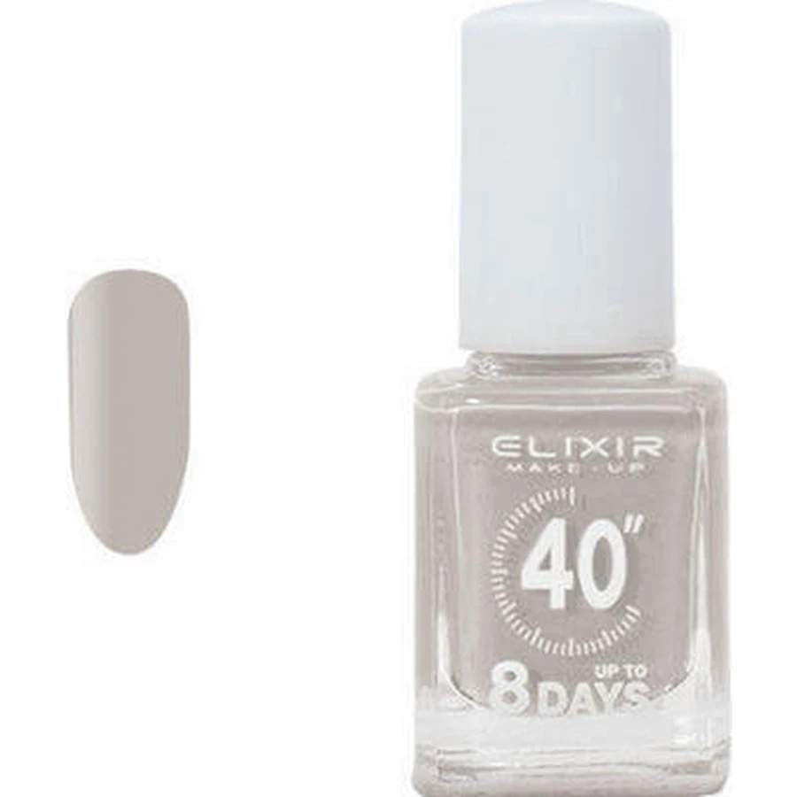 ELIXIR 40″ Tot 8 Dagen Glans Langhoudende Nagellak Sneldrogend Grijs 73 13ml