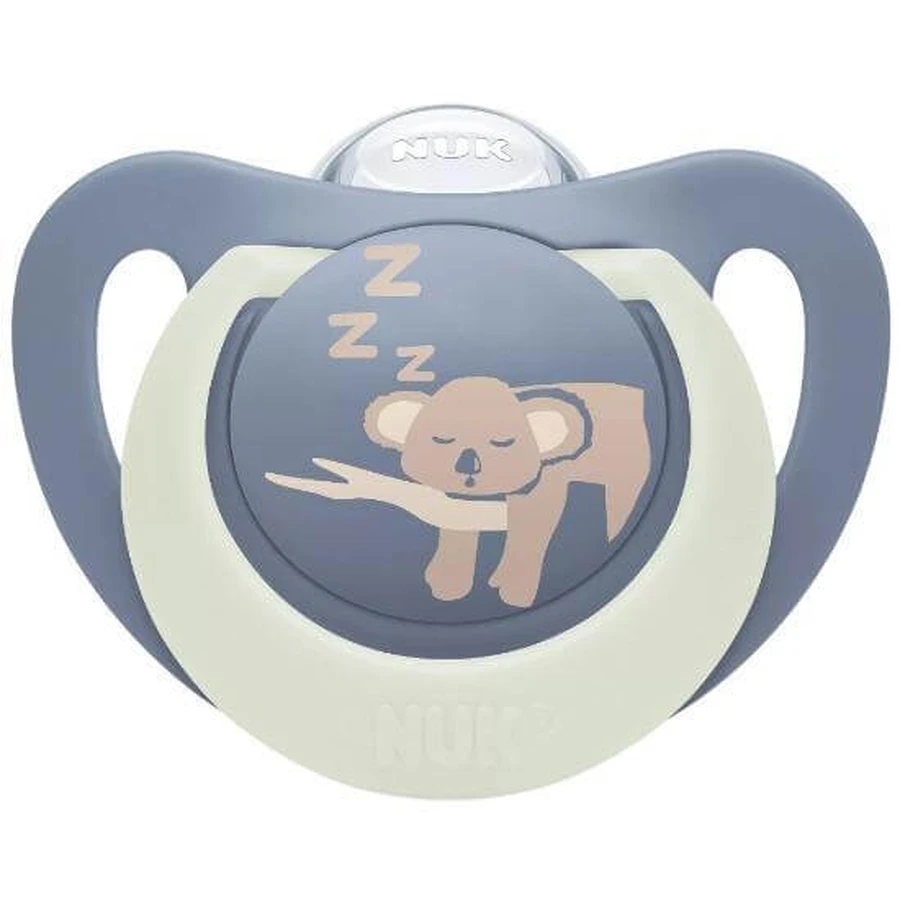 Chupete de silicona NUK First Choice Night para 6-18 meses, con estuche