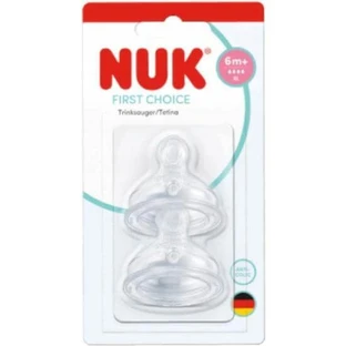 NUK First Choice Silicone Nipple XL For 6+ Months 2 Pieces