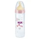 NUK New Classic Kunststoff-Flasche mit Gummi-Sauger von 6-18 Monaten 250ml in verschiedenen Farben - Pink