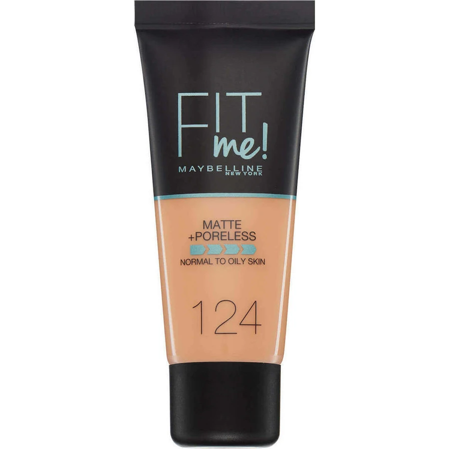 MAYBELLINE Fit Me Foundation für natürliche, matte Deckkraft 30ml 124 Soft Sand