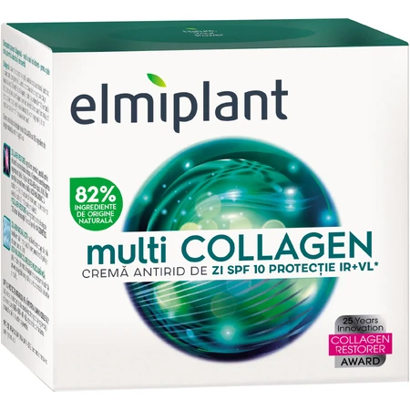 Anti-Falten Tagescreme SPF 10 Multi Collagen, 50 ml, Elmiplant