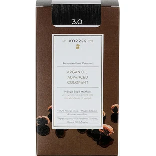 KORRES Arganöl Advanced Colorant Haarfärbemittel 3.0 Braun Dunkel Natürlich