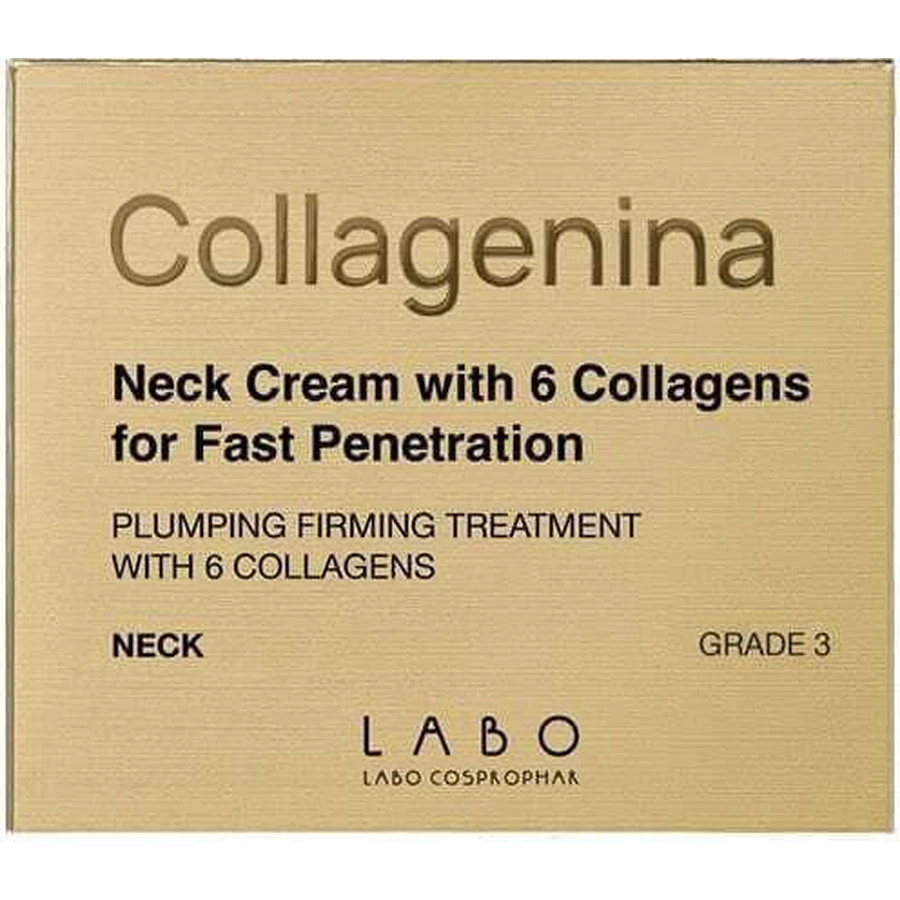 COLLAGENINA Neck Cream Grade 3 Neck Treatment dla uzupełnienia objętości, ujędrnienia i elastyczności z 6 cząsteczkami kolagenu do natychmiastowego wchłaniania 50ml: ceny i cechy