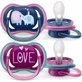 AVENT Ultra Air Scutece ortodontice din silicon cu husă pentru 18+ luni 2 bucăți albastru-violet [SCF349/22]