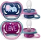 AVENT Ultra Air Scutece ortodontice din silicon cu husă pentru 18+ luni 2 bucăți albastru-violet [SCF349/22]