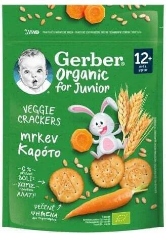 GERBER Organic For Junior Cereal Crackers with Carrot From 12 months…