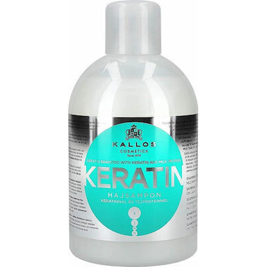 KALLOS Shampooing à la kératine Shampooing à la kératine pour cheveux secs et fragiles 1000ml
