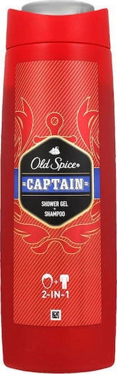 OLD SPICE Captain Shower Gel & Shampoo for Men 400ml